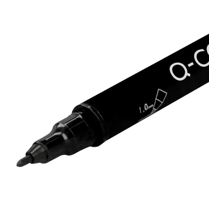 Rotulador Q-Connect Marcador Permanente Doble Punta Color Negro 4 mm Y 1 mm 10 unidades 4