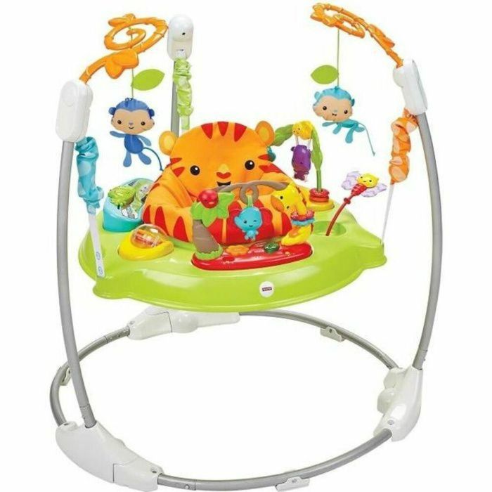 Fisher Price Jumperoo Jungle Jumper Asiento Giratorio 360° con Luces y Sonidos para Bebé, a Partir de 9 Meses