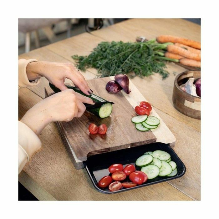 Livoo Tabla de cortar MES155 Madera de acacia FSC 36,5 x 27,5 cm con bandeja de goteo extraíble 5 Livoo Tabla de cortar MES155 Madera de acacia FSC 36,5 x 27,5 cm con bandeja de goteo extraíble 5
