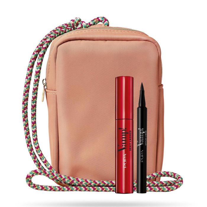 PUPA Vamp! Pestañas Sexy + Stylo Eyeliner + Phone Bag - Kit Mujer con Estuche
