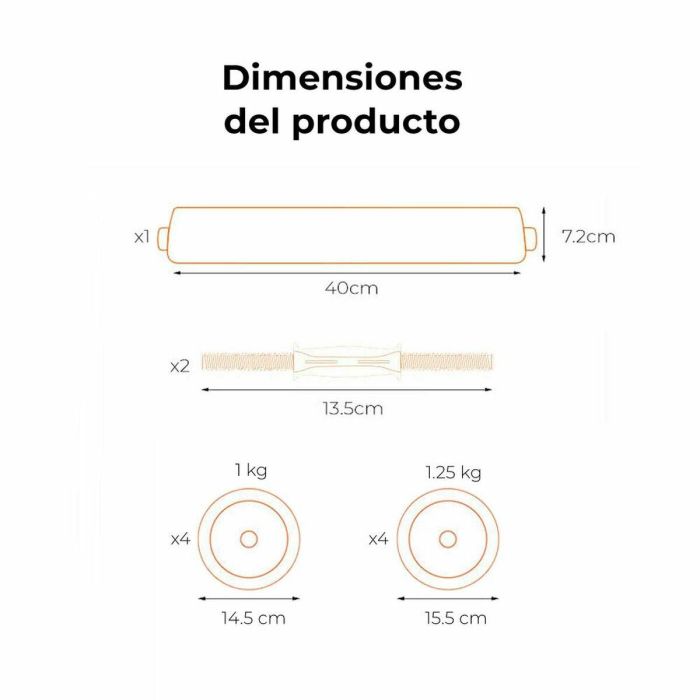 Mancuernas Xiaomi FED 10 kg 10 kg 6 Mancuernas Xiaomi FED 10 kg 10 kg 6