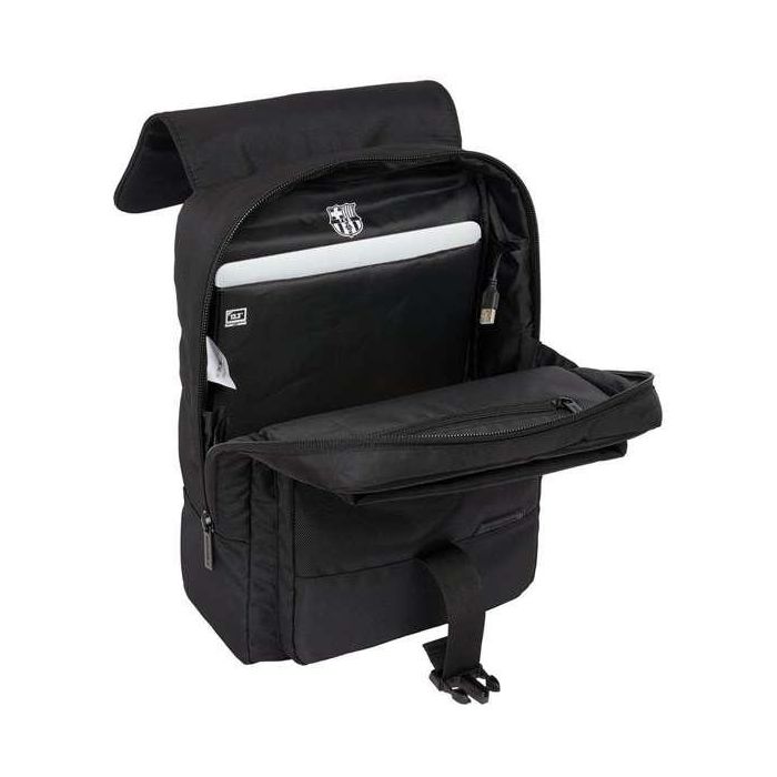 Mochila Safta Con Solapa Portatil 13,3''+Usb F.C. Barcelona Premium Black 120x290x390 mm 5