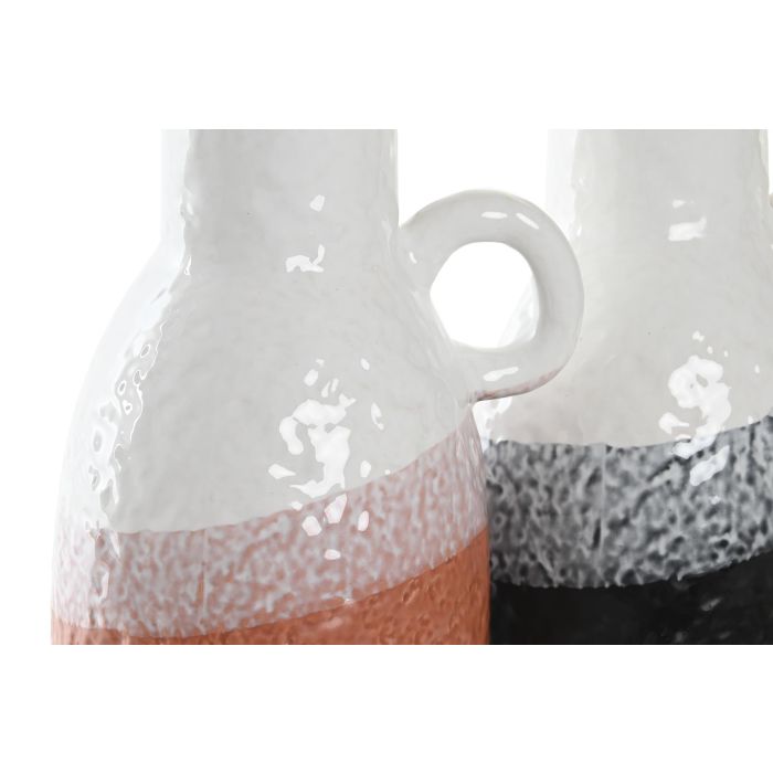 DKD Home Decor Jarrón Tricolor de Dolomita con Asa, 11 x 18 x 13 cm (4 Unidades) 1