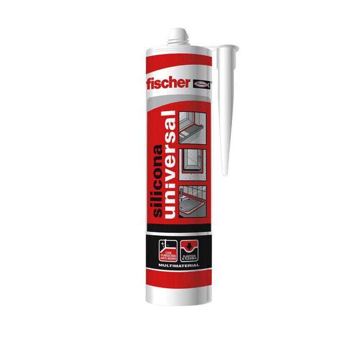 Fischer Silicona Universal Multimaterial Transparente 280 ml Anti-moho Flexible Fischer Silicona Universal Multimaterial Transparente 280 ml Anti-moho Flexible