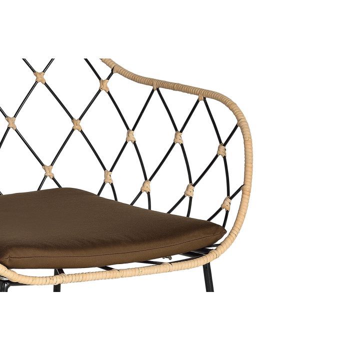 Giner y Colomer - Lote de 2 Sillones de Ratán con Patas de Metal, Natural, Asiento 39x43 cm 5 Giner y Colomer - Lote de 2 Sillones de Ratán con Patas de Metal, Natural, Asiento 39x43 cm 5