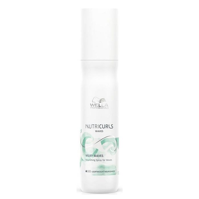 Wella Nutricurls Milky Waves Spray - Spray lechoso para ondas suaves y nutridas - 150 ml