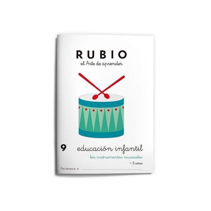 Cuaderno Rubio A5 Educacion Infantil Nº 9 Instrumentos Musicales 10 unidades