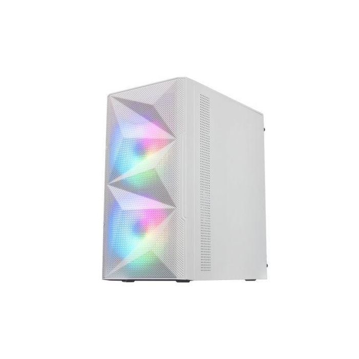 Mars Gaming Caja MC-MEW Blanca Mini Tower Gaming con Ventiladores RGB y Ventana Cristal Templado 3