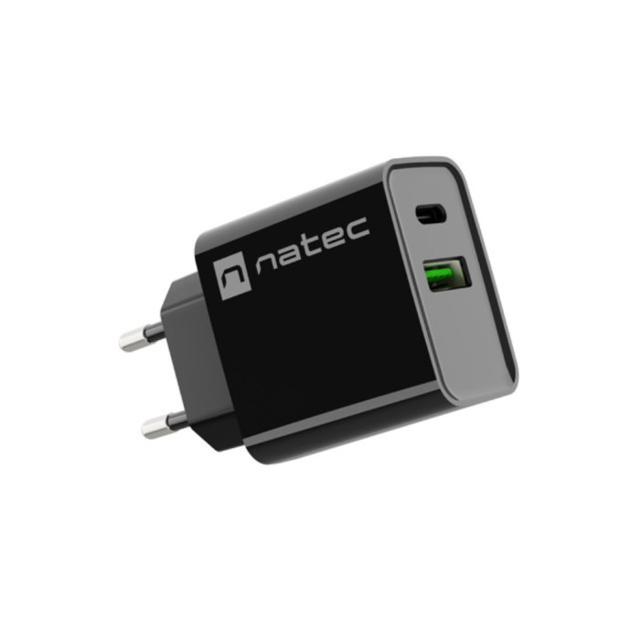 NATEC Cargador Universal Negro Corriente alterna Carga Rápida Interior