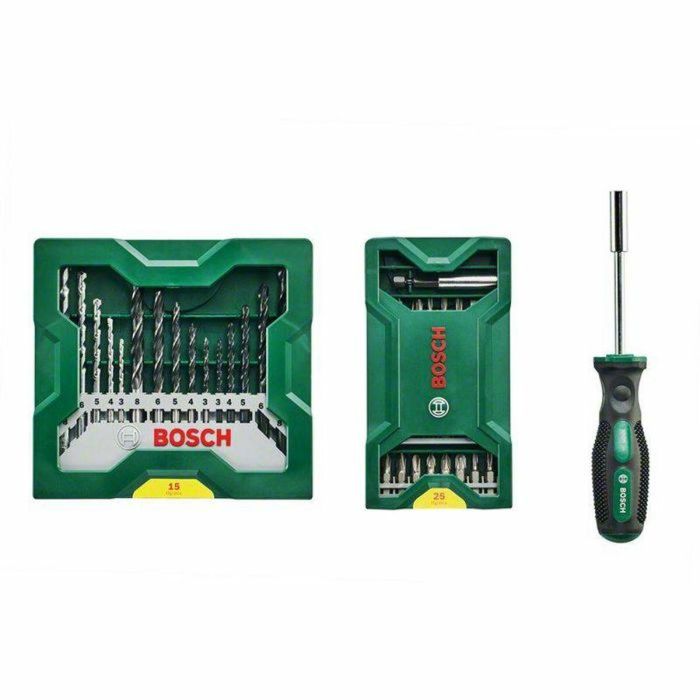 BOSCH 2607017655 - Juego de destornilladores con portapuntas Mini X-Lin de 41 puntas