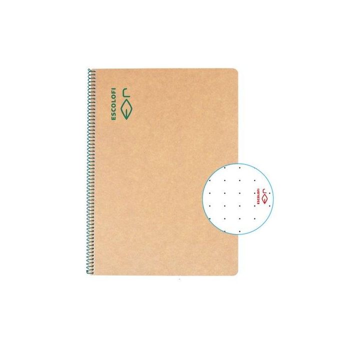 Bloc Escolofi Tapa Dura A4 100H Dots 80G Ecologico (Set de 5)