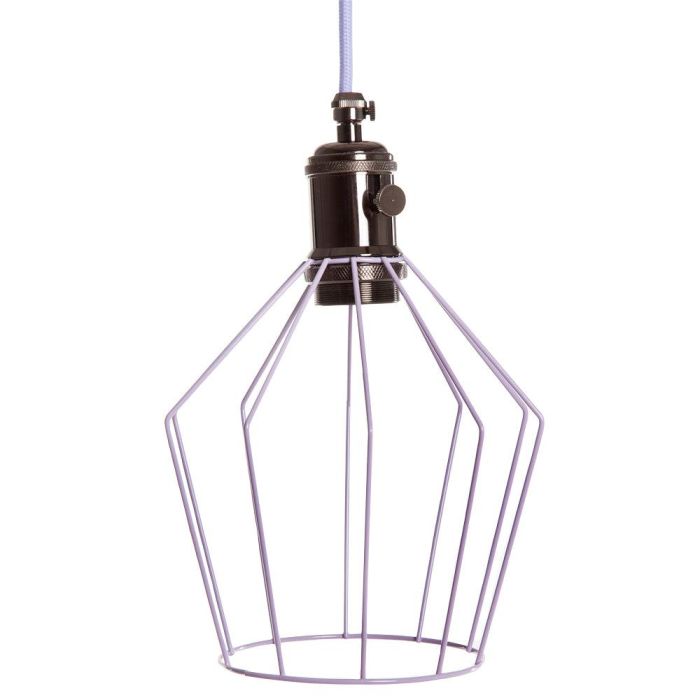 Lámpara Colgante Nórdica Lavanda "Copenhagen" AM-AT533. Compatible LED E27, de Aluminio con Altura Ajustable para Salón, Comedor, Cocina.