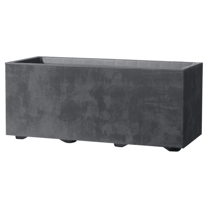 Deroma 9H924SZ Jardinera Muret Millennium R Antracita con reserva de agua, 59 cm 0 Deroma 9H924SZ Jardinera Muret Millennium R Antracita con reserva de agua, 59 cm 0