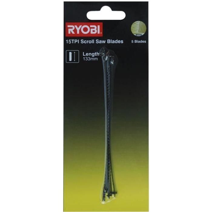 Ryobi RSW1240G Hojas de Desplazamiento, 5 Unidades, 15 TPI, 133 mm