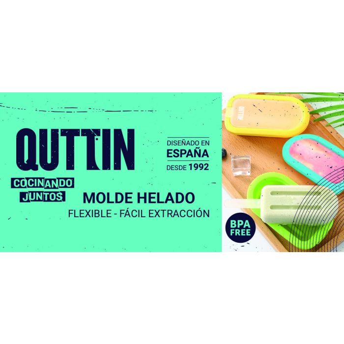Quttin Molde Helado Individual Silicona 6,5 x 3 x 14 cm (36 Unidades) 16
