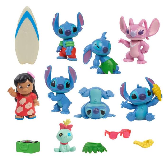 Just Play 46259 Juego de 13 Figuras Disney Lilo & Stitch 5 cm con 5 Looks de Stitch, Lilo, Scrump, Angel y Accesorios 2 Just Play 46259 Juego de 13 Figuras Disney Lilo & Stitch 5 cm con 5 Looks de Stitch, Lilo, Scrump, Angel y Accesorios 2