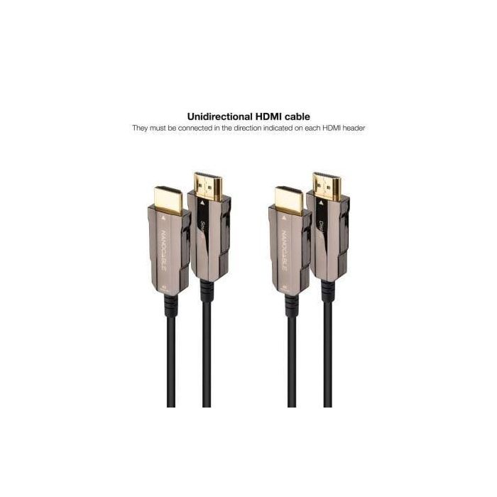 Nanocable 10.15.2020 Cable HDMI 2.0 AOC Fibra Óptica Cobre 4K 60Hz 18Gbps HDR ARC Unidireccional 20m Negro 2 Nanocable 10.15.2020 Cable HDMI 2.0 AOC Fibra Óptica Cobre 4K 60Hz 18Gbps HDR ARC Unidireccional 20m Negro 2