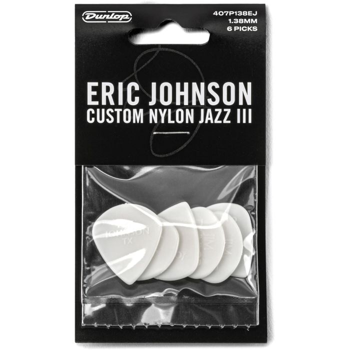 Dunlop Pack 6 Púas Eric Johnson Custom Nylon Jazz III 2 Dunlop Pack 6 Púas Eric Johnson Custom Nylon Jazz III 2