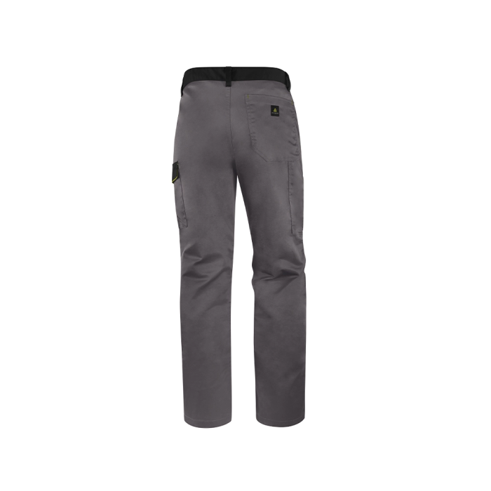 Deltaplus Pantalón de trabajo Panostyle gris verde cintura elástica 5 bolsillos talla S 65% poliéster 35% algodón 235 g/m² 3
