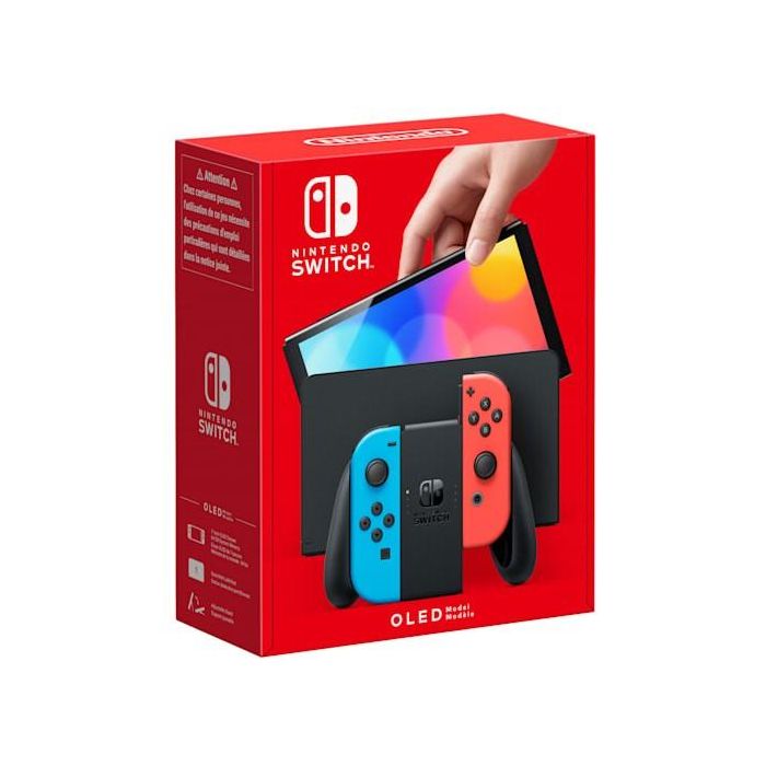 Nintendo SWITCH OLED BLRD Switch OLED 7" Azul Neón/Rojo Neón, 64GB con Base, 2 Joy-Con y Puerto LAN 0 Nintendo SWITCH OLED BLRD Switch OLED 7" Azul Neón/Rojo Neón, 64GB con Base, 2 Joy-Con y Puerto LAN 0