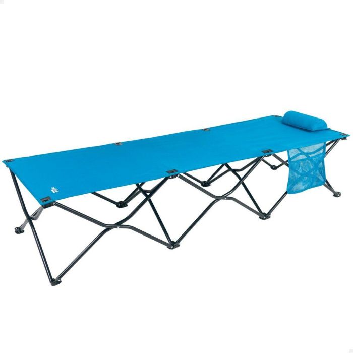 Cama plegable Aktive Azul Camping 178 x 62 x 38 cm 178 x 38 x 62 cm (2 Unidades) 6