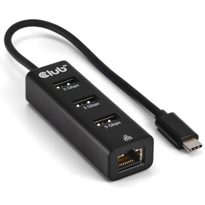 Club3D CSV-1549 - Hub USB Tipo-C a 3x USB 3.2 Gen 1 (Tipo-A) y RJ-45 Gigabit Ethernet 5Gbps Negro 2 Club3D CSV-1549 - Hub USB Tipo-C a 3x USB 3.2 Gen 1 (Tipo-A) y RJ-45 Gigabit Ethernet 5Gbps Negro 2