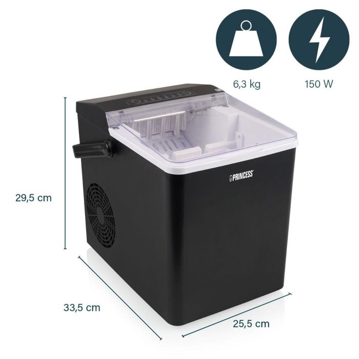 Máquina de Hacer Hielo Princess 283098 Negro 150 W 12 kg 9 Máquina de Hacer Hielo Princess 283098 Negro 150 W 12 kg 9