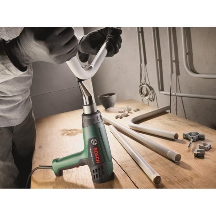 Bosch Universal Heat 600 Pistola de calor con 2 boquillas adicionales, escudo térmico extraíble y calentamiento rápido 1