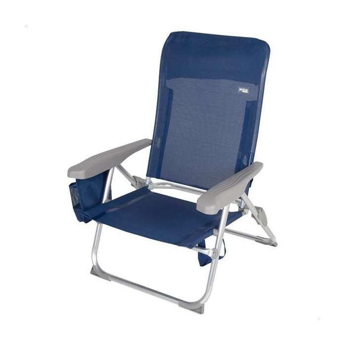 Silla playa aluminio plegable 6 posiciones madeira 46x58x87 cm Silla playa aluminio plegable 6 posiciones madeira 46x58x87 cm