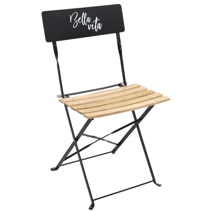 Silla Plegable Negra Bella Vit Home Deco Factory