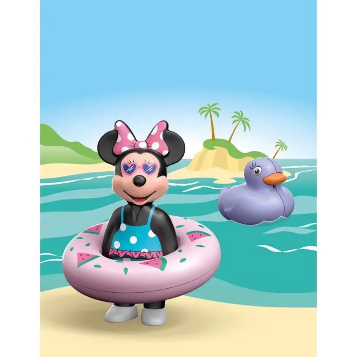 Playmobil Minnie Viaje a la Playa Junior 71706 Set de Baño para Bebés +12 meses Disney 1
