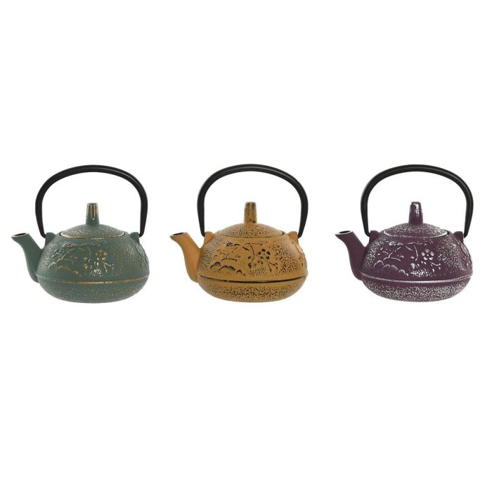 Tetera Oriental DKD Home Decor Amarillo Verde 11 x 12.5 x 13.3 cm (3 Unidades) Tetera Oriental DKD Home Decor Amarillo Verde 11 x 12.5 x 13.3 cm (3 Unidades)