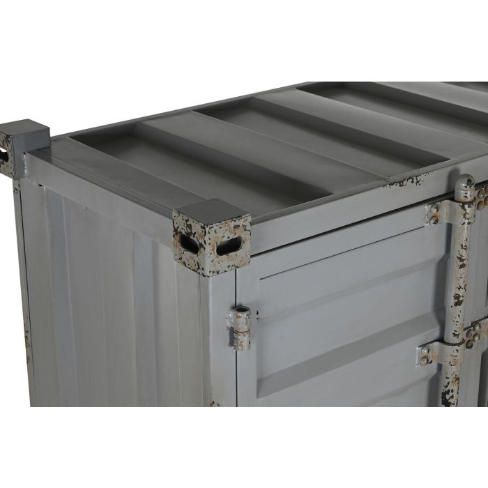 DKD Home Decor Botellero Vintage Gris Metal y MDF 41 x 157.5 x 76.5 cm 4