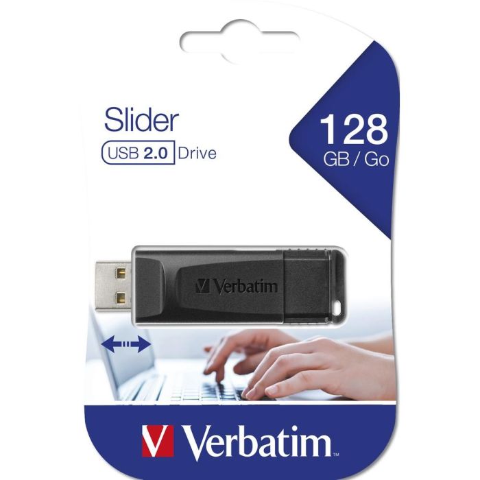 Verbatim Store'n Go "Slider" USB 2.0 de 128GB Negro 6