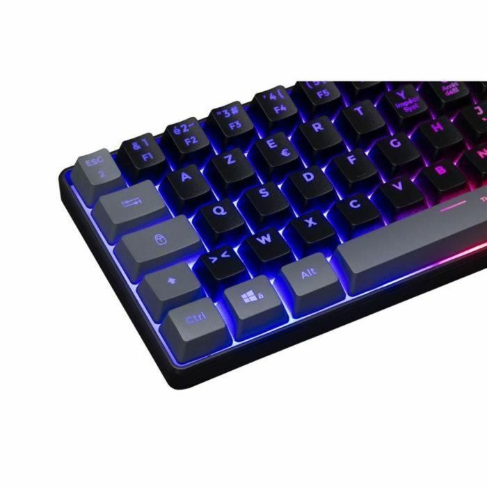 Teclado Gaming - THE G-LAB - KEYZ-HYDRO-BKG/FR - 60% Membrana 2 colores Teclas Negro + Gris 2