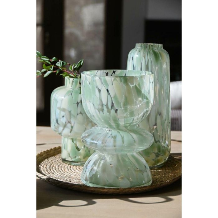 Jarron Moderno DKD Home Decor Verde Crema 16 x 24 x 16 cm 4