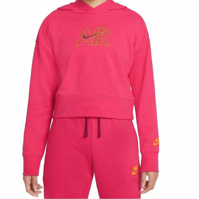 Sudadera con Capucha Niña CROP HOODIE Nike DM8372 666 Rosa 3 Sudadera con Capucha Niña CROP HOODIE Nike DM8372 666 Rosa 3