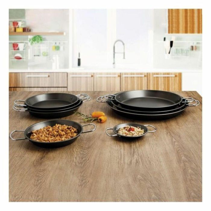 Paellera Quid Senia Negro Metal Acero 1