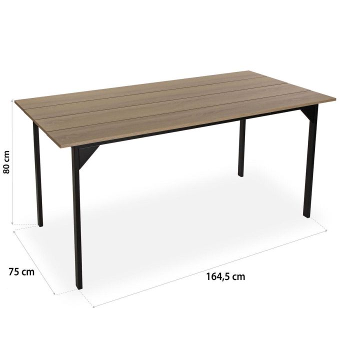 Mesa de Comedor Versa Collins Metal Melamina Madera MDF 75 x 80 x 164,5 cm 1