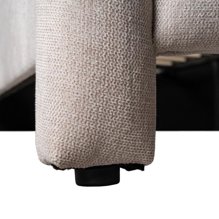 Cama Beige Tejido Dormitorio 160 X 217 X 107 cm