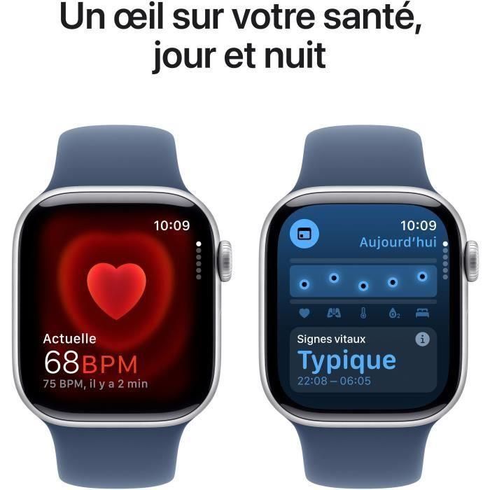 Apple Watch Series 10 GPS - 42 mm - Caja de aluminio plateada - Correa deportiva vaquera - S/M 4 Apple Watch Series 10 GPS - 42 mm - Caja de aluminio plateada - Correa deportiva vaquera - S/M 4