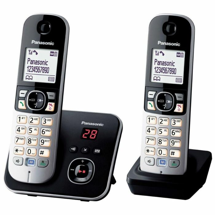 Panasonic KX-TG6822 Duo Teléfono inalámbrico contestador automático negro gris