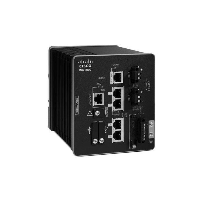Cisco ISA-3000-2C2F-K9 Industrial Security Appliance - Firewall 2 Gbps, 2x Gigabit Ethernet, 2x SFP, 8GB RAM, para entornos industriales