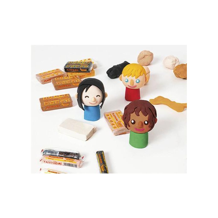Plastilina Jovi 70 Colores Multicultural Pastilla 50 Gr. Surtido Caja De 6 2