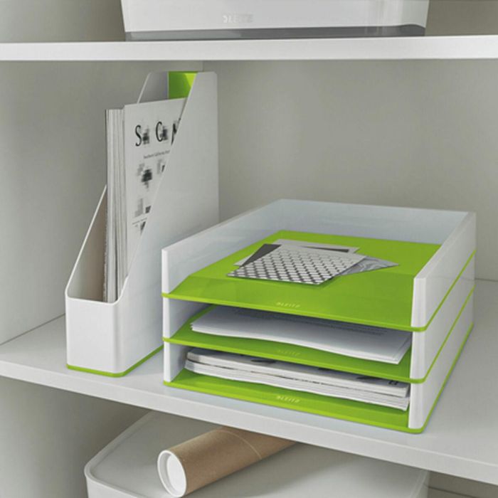 Bandeja para Archivar Leitz Blanco Verde Poliestireno 26,7 x 4,9 x 33,6 cm 2 Bandeja para Archivar Leitz Blanco Verde Poliestireno 26,7 x 4,9 x 33,6 cm 2