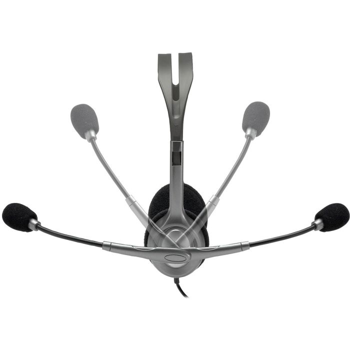 Logitech H110 Auriculares Estéreo con Micrófono Flexible giratorio, Conexión Jack 3.5mm para PC, Móvil, Tablet, Diadema Ajustable 2