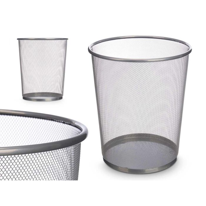 Papelera Rejilla Plata 29.5 cm Pincello - Metal (12 Unidades) Papelera Rejilla Plata 29.5 cm Pincello - Metal (12 Unidades)