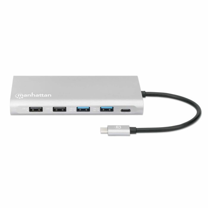 MANHATTAN 12-in1 Dockingstation 3xHDMI 4xUSB USB-C DP RJ45 7