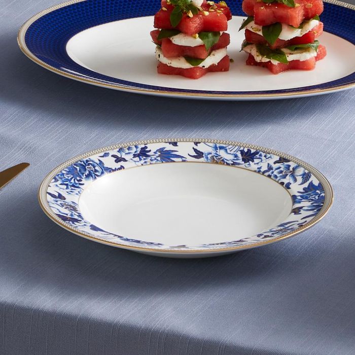 Wedgwood Plato Hondo Hibiscus 23 cm (4 Unidades) con Franjas de Oro de 22 Quilates Apto para lavavajillas 5