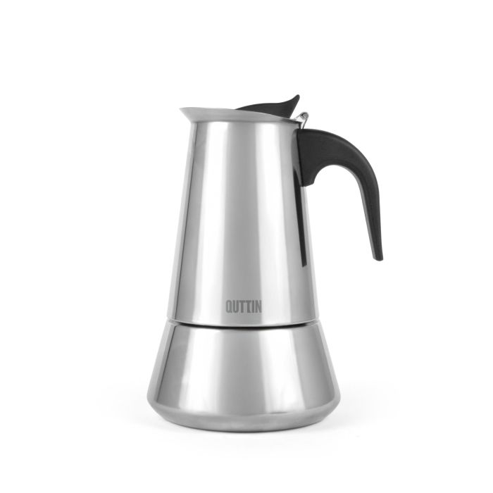 Inde Cafetera 6 Servicios Inducción Acero Inoxidable Quttin - 11.8 x 13.9 x 18.5 cm (6 Unidades)